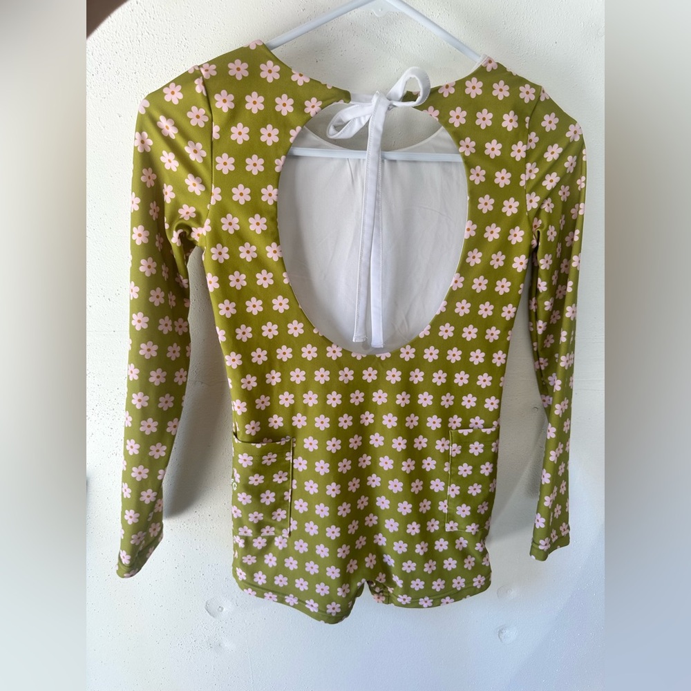 Remie Girl Floral Long Sleeve Swimsuit